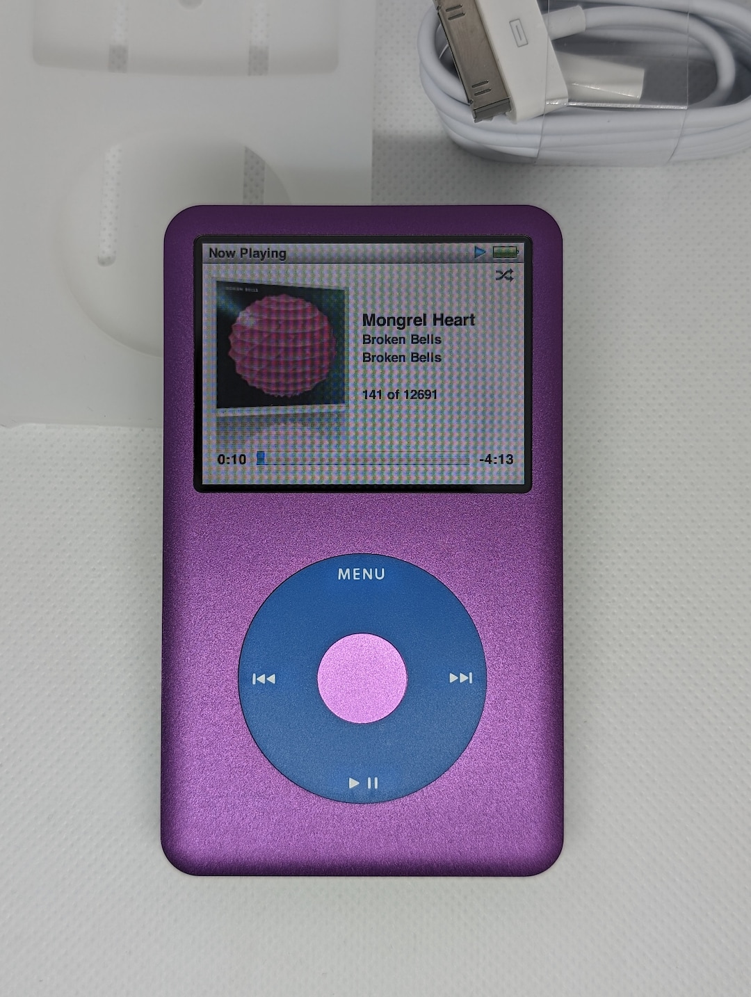 Apple Ipod Classic - 7th/6th Gen, Purple+blue (3000mah Battery