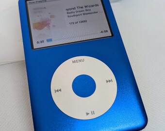 Apple iPod Classic (7.ª/6.ª generación), azul y blanco (batería de