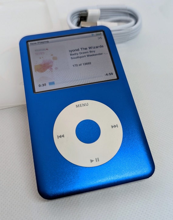 Apple Ipod Classic - 7th/6th Gen, Blue+white (3000mah Battery