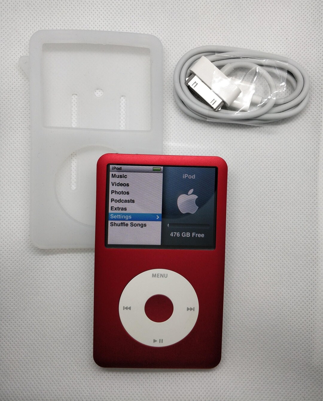 Apple iPod Classic - 第 7/6 世代、赤 + 白 (3000mAh Apple iPod Classic - 第 7/6 世代、赤 + 白 (3000mAh