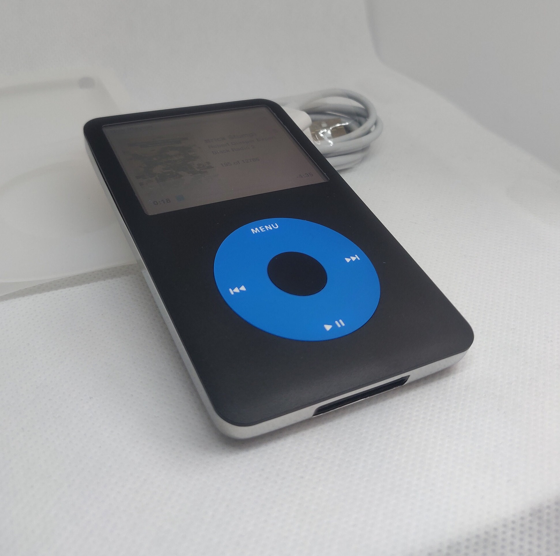 Apple Ipod Classic - 7th/6th Gen, Black+blue (3000mah Battery
