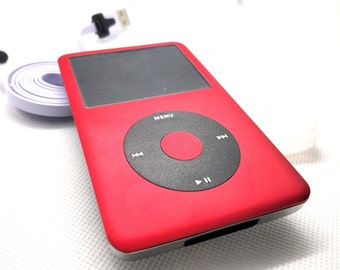 Apple iPod Classic - 第7世代/第6世代、赤＋黒（3000mAhバッテリー