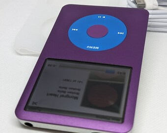 Apple iPod Classic - 第 7 世代/第 6 世代、パープル+ブルー (3000