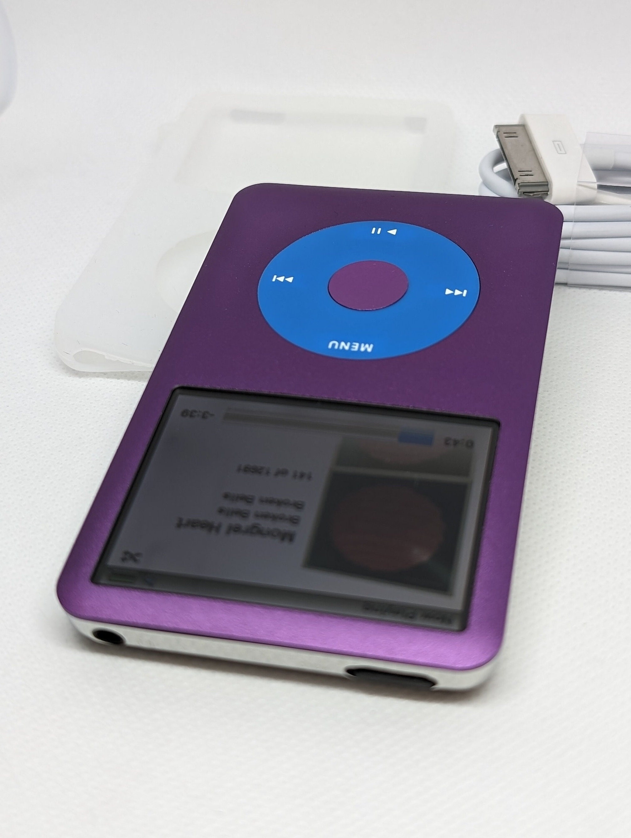 Apple Ipod Classic - 7th/6th Gen, Purple+blue (3000mah Battery