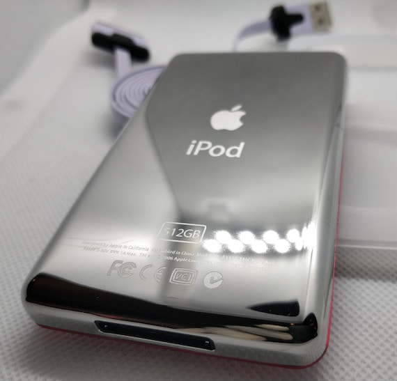 Apple iPod Classic - 第7世代/第6世代、赤＋黒（3000mAhバッテリー