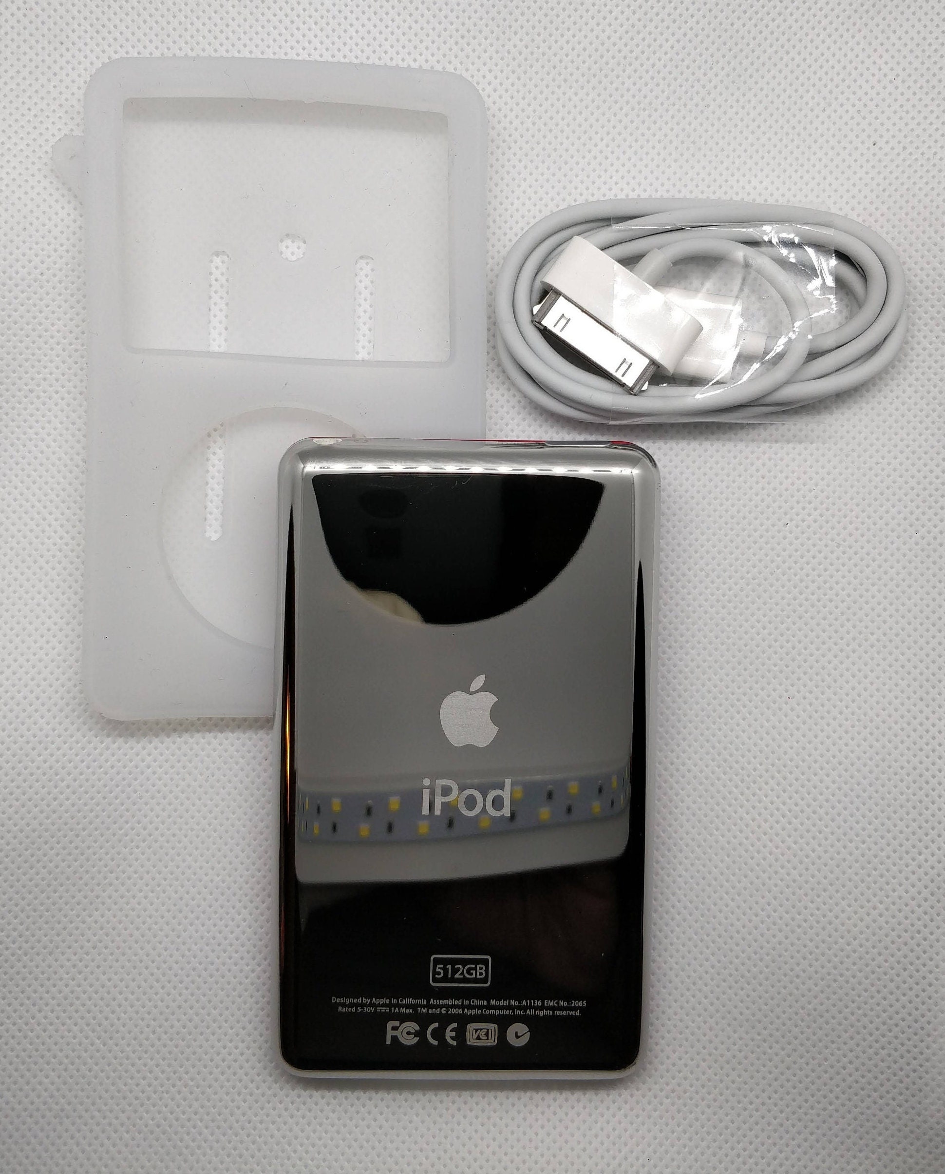 Apple Ipod Classic - 7th/6th Gen, Red+white+grey (3000mah Battery