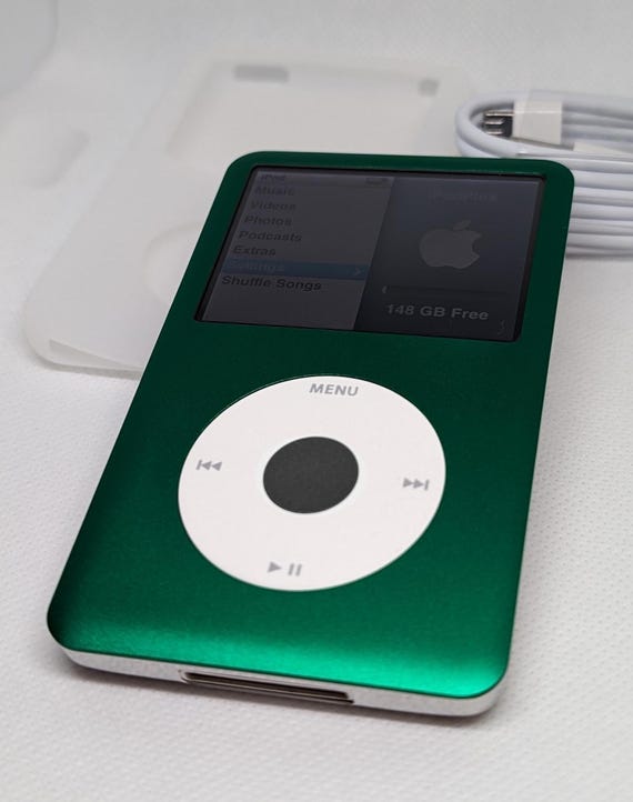 Apple iPod Classic - 第 7/6 世代、グリーン + ホワイト + グレー