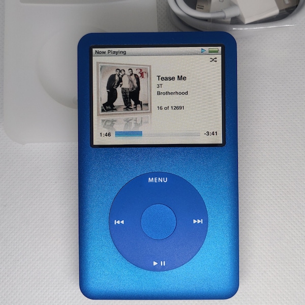 Apple iPod Classic - 7th gen, blau (3000mah Akku, individualisiert)