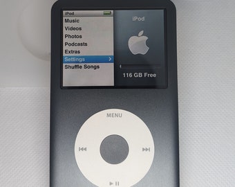 Apple iPod Classic - 7th gen, grey+white (3000mah battery, customised)