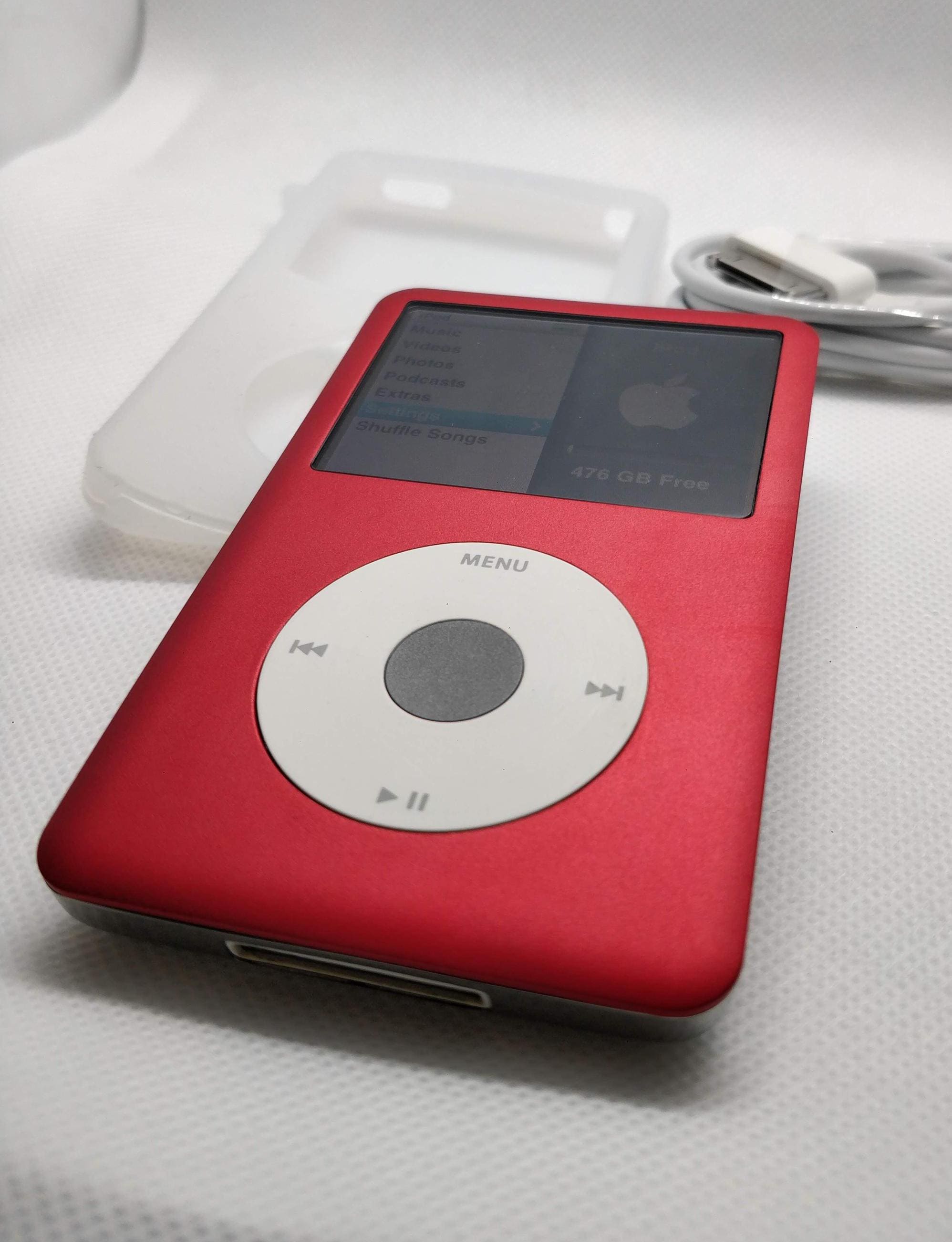 Apple Ipod Classic - 7th/6th Gen, Red+white+grey (3000mah Battery