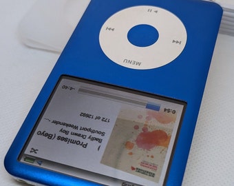 Apple iPod Classic - 第 7/6 世代、ブルー+ホワイト (3000 mAh