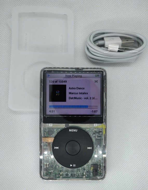 Apple Ipod Classic 5th Gen, Clearblack 3000mah Battery, Customised 