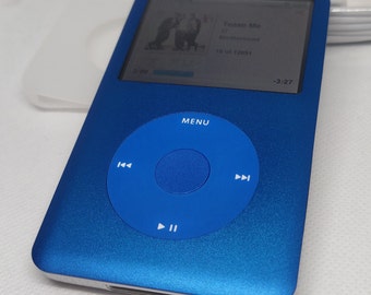 iPod classic第7世代 160GBからSD256GBに 青　ブルー 綺麗なiPod classic第7世代160GBからSD256GBに 青 ブルー - メルカリ