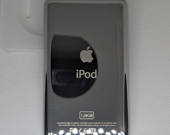 Apple iPod Classic - 第5世代、ホワイト＋ブルー（3000mAhバッテリー