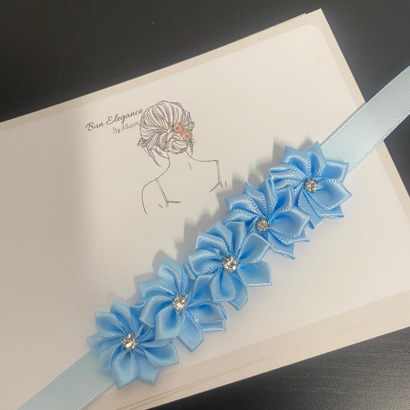 Flower Ribbion Bun Ribbon Wrap - Etsy UK