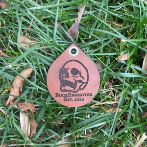 Personalize Your Own! Laser Engraved Leather Keychain,  Personalized Leather Keychain, Custom Engraved Leather Keychain