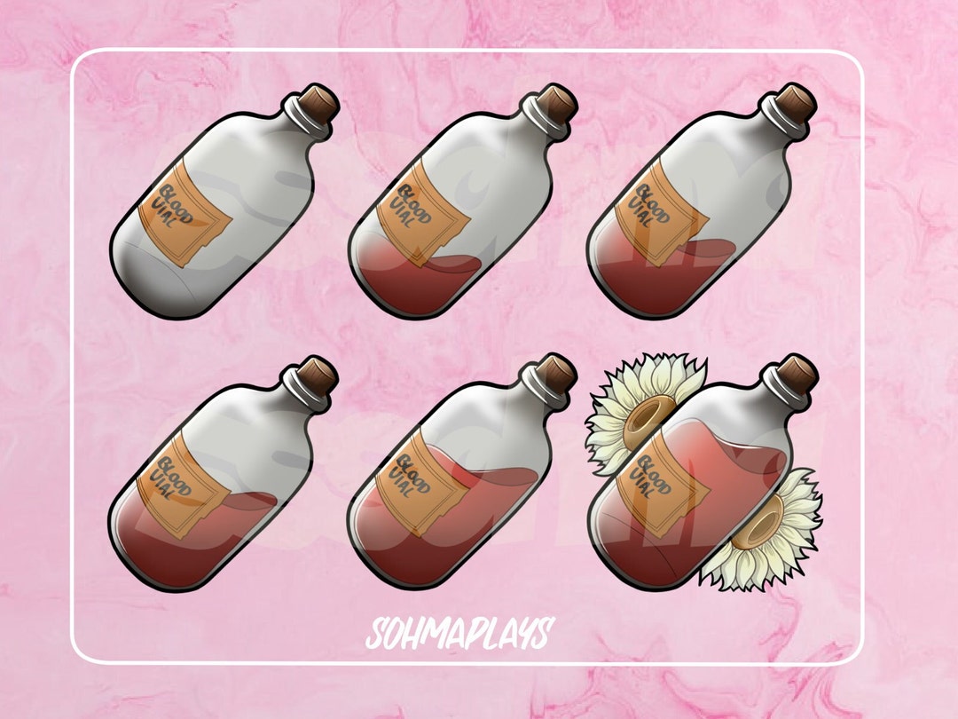 Bloodborne Blood Vial Twitch Bits Subs Badge Set Etsy