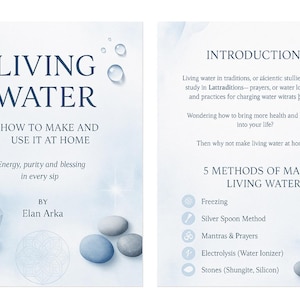Living Water Wellness Guide PDF – Natural Alkaline Water Methods, Structured Water Rituals, Spiritual Hydration – Elan Arka language English