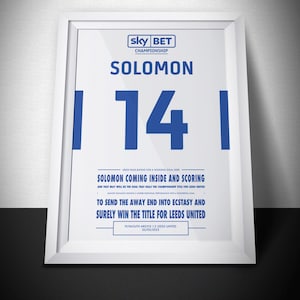 Manor Solomon | Plymouth Argyle v Leeds United Goal Print | Goal Poster | Leeds United | Solomon Goal | Championship | Gift Idea