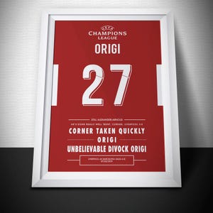 Divock Origi Liverpool Goal Poster: Champions League Art (Digital Download)