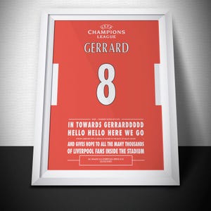 Steven Gerrard Liverpool Goal Print: 2005 Champions League Final (Digital Download A4 JPG File)