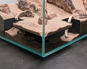 Aquarium and Terrarium Corner Underground Tunnel, 2 Sizes