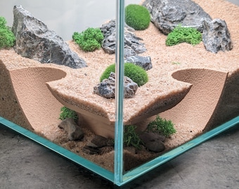 Aquarium/Terrarium Underground Natural Corner Tunnel (M)