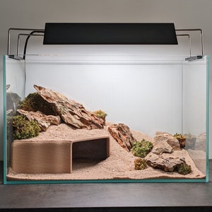 Grotte naturelle souterraine pour terrariums/aquariums XL