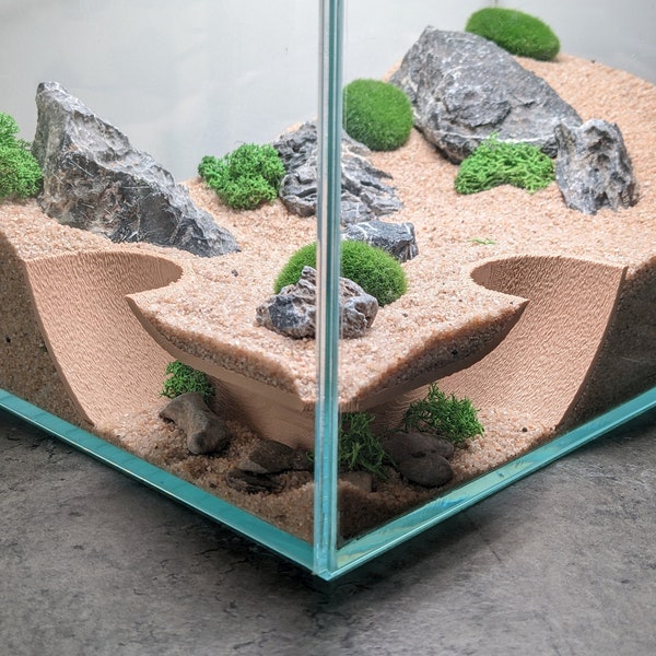 Aquarium/Terrarium Underground Natural Corner Tunnel (M)