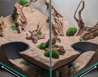 天然流木　インテリア　トンネル状　爬虫類　小動物　アクアリウム　コケリウム　置物 爬虫類と魚のための地下コーナートンネル - Etsy 日本