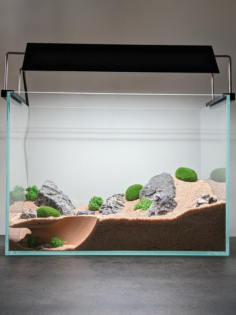 Aquarium/Terrarium Underground Natural Corner Tunnel M 画像 4