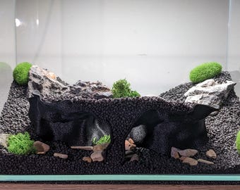NEW! Triple-Entrance Natural Tunnel Hideout for Aquarium & Terrarium