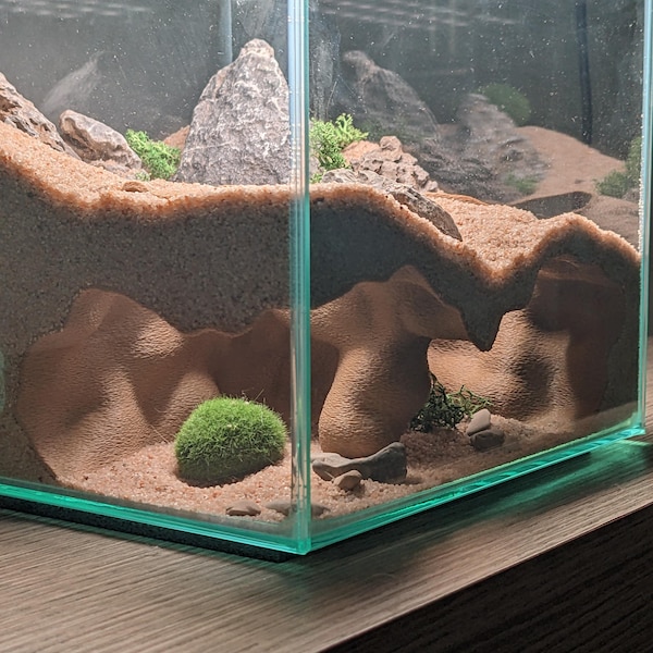 Grotte d'angle de style mangrove pour aquarium/terrarium
