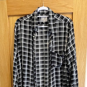 Vintage Check Black & White Dispensary Shirt