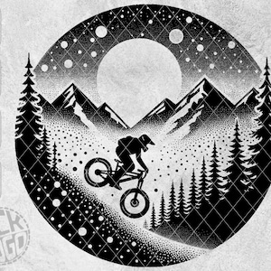 Mountain Bike Mtb Downhill Bicycle Cyclinglife Biking Sports Adventure Outdoor Forest SVG PNG