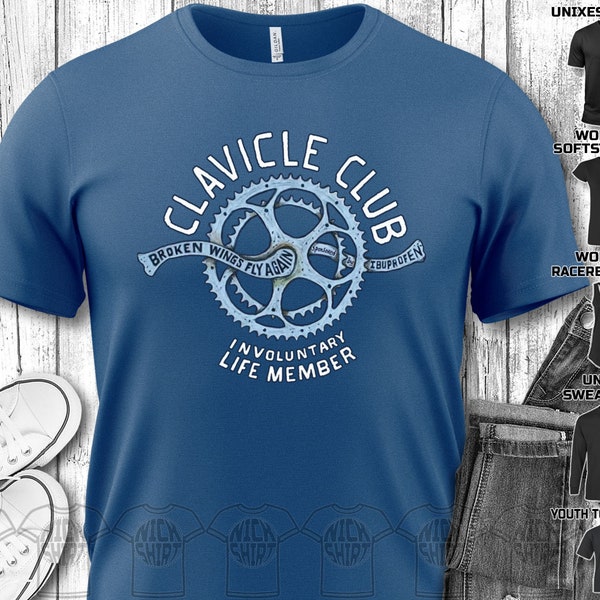 Clavicle Club Bars Bike Bicycle Cyclinglife Biking Bicycling Sport Adventure Gift Unisex Man Women Kid T-shirt Long Sleeve