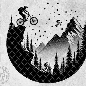 Mountain Bike Mtb Downhill Bicycle Cyclinglife Biking Sports Adventure Outdoor Forest SVG PNG