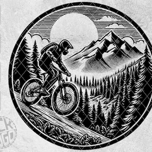 Mountain Bike Mtb Downhill Bicycle Cyclinglife Biking Sports Adventure Outdoor Forest SVG PNG