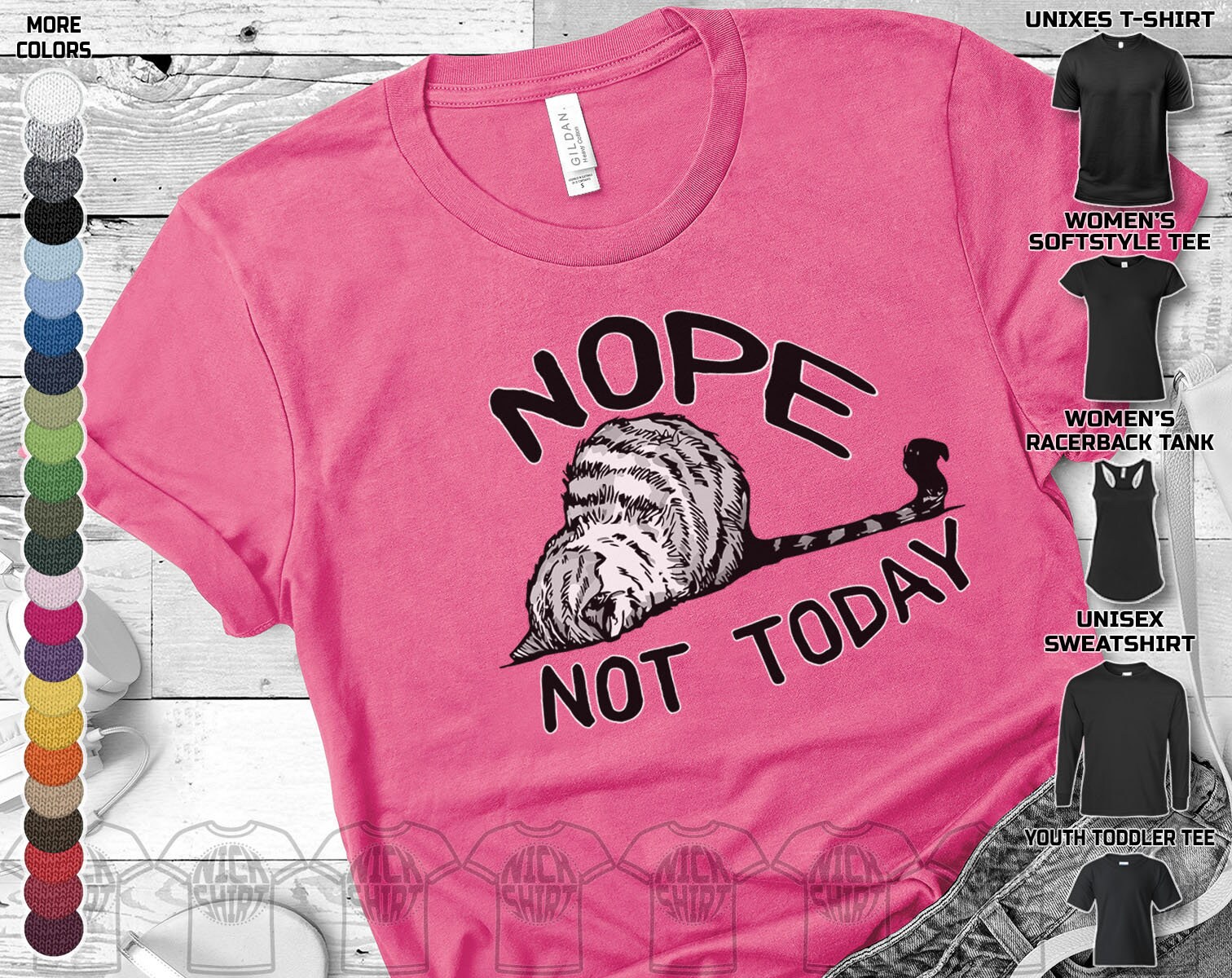 Nope Not Today Cat - Etsy