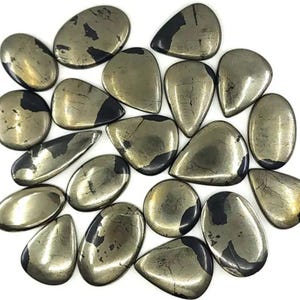 Unique Top Quality Natural Apache Gold Pyrite Mix Shape Cabochon Wholesale Lot Loose Gemstone For Making Jewelry