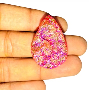 High Grade Titanium Druzy Loose Gemstone, Multi Color Titanium Druzy Gemstone for jewelry Making pendant necklace