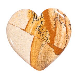 Elegant Top Quality Natural Picture Jasper Heart Shape Cabochon Loose Gemstone For Making Jewelry