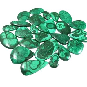Fabulous Top Quality Natural Malachite Mix Shape Cabochon Wholesale Lot  Loose Flat Back Green Gemstone For Making Jewelry