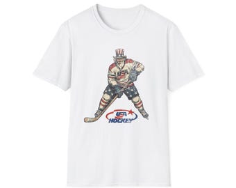 USA Hockey Uncle Sam on Skates  T-Shirt  Limited Edition