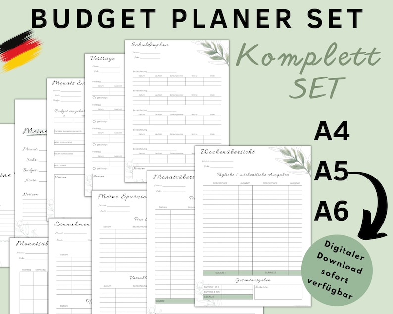Wunderbar Budgetplaner Pdf Kostenlos Bilder