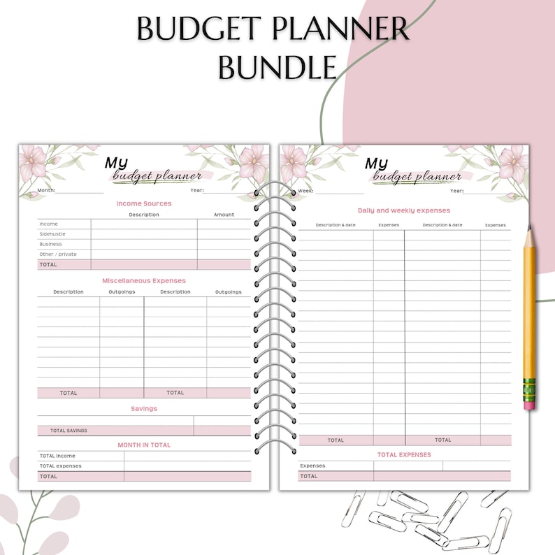 Printable Budget Planner Bundle, Budget Planner Kit, Weekly Budget ...