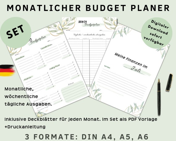 Budget Planner Budget Binder A6 Bugetplaner Haushaltsbuch