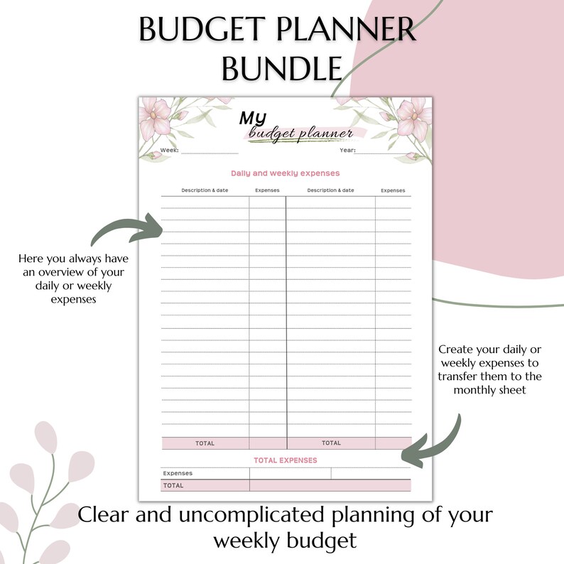 Printable Budget Planner Bundle, Budget Planner Kit, Weekly Budget ...
