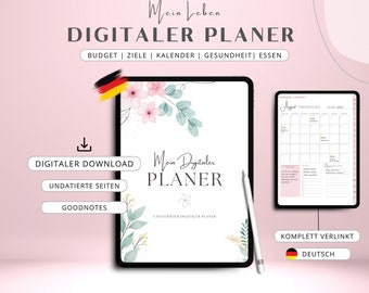 Digital budget planner for GoodNotes Noteshelf Notability German budget planning, PDF, printable, template