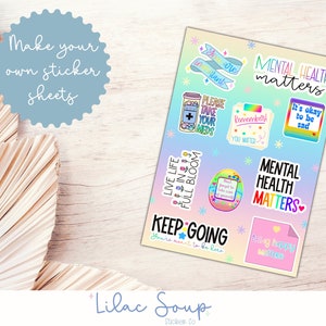 Mental Health Stickers, Digital Download, Planner Stickers Printable ...